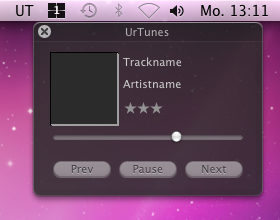 UrTunes Controlpanel (iTunes not running)