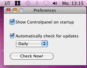 UrTunes Preferences (General)
